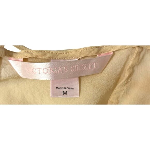 Vintage Victoria Secret Beige Lingerie Slip Dress w Low Back Tie Detail & Cowl N - Picture 8 of 10